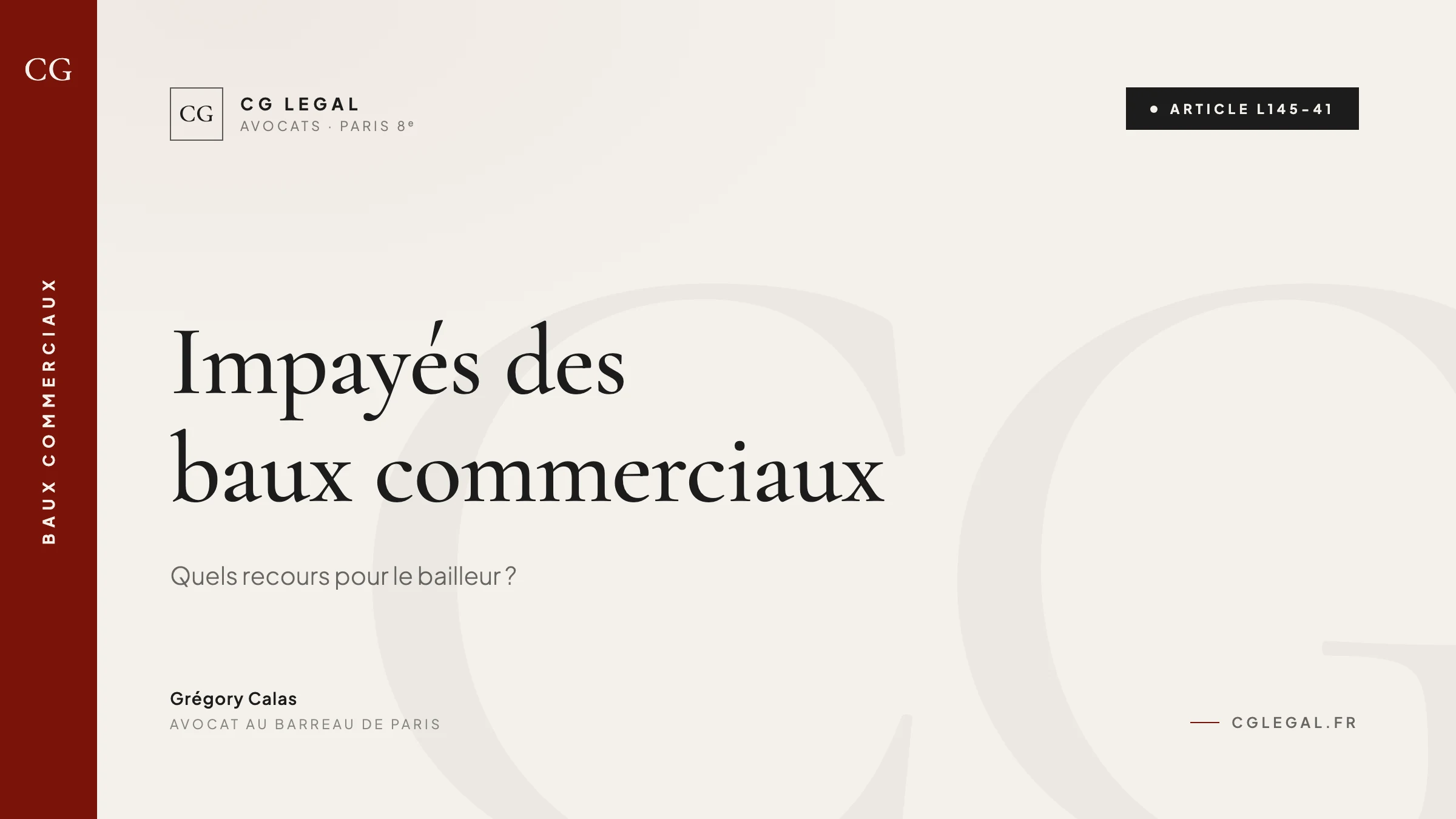 Impayés baux commerciaux