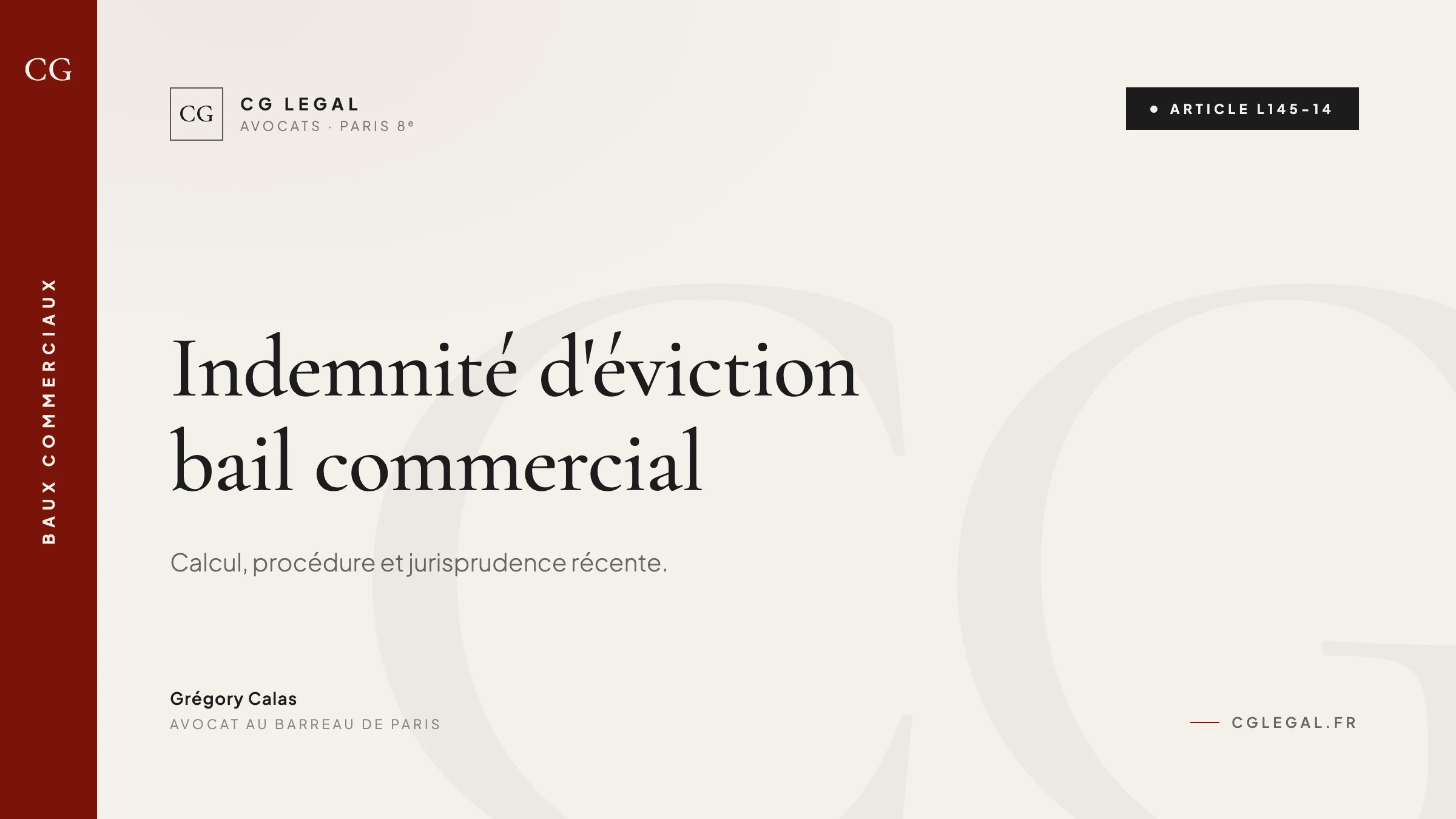 Indemnité d'éviction